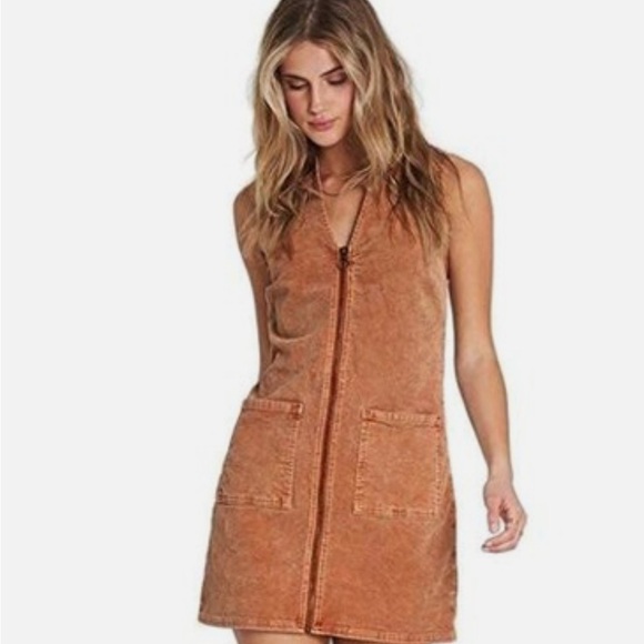 Billabong Dresses & Skirts - Billabong Tan Cordoury Dress
